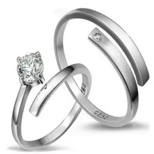 Elegant Silver Couple Ring Set for Romance 18 S2cb2f0a9aabb42f9966540bd44884657B