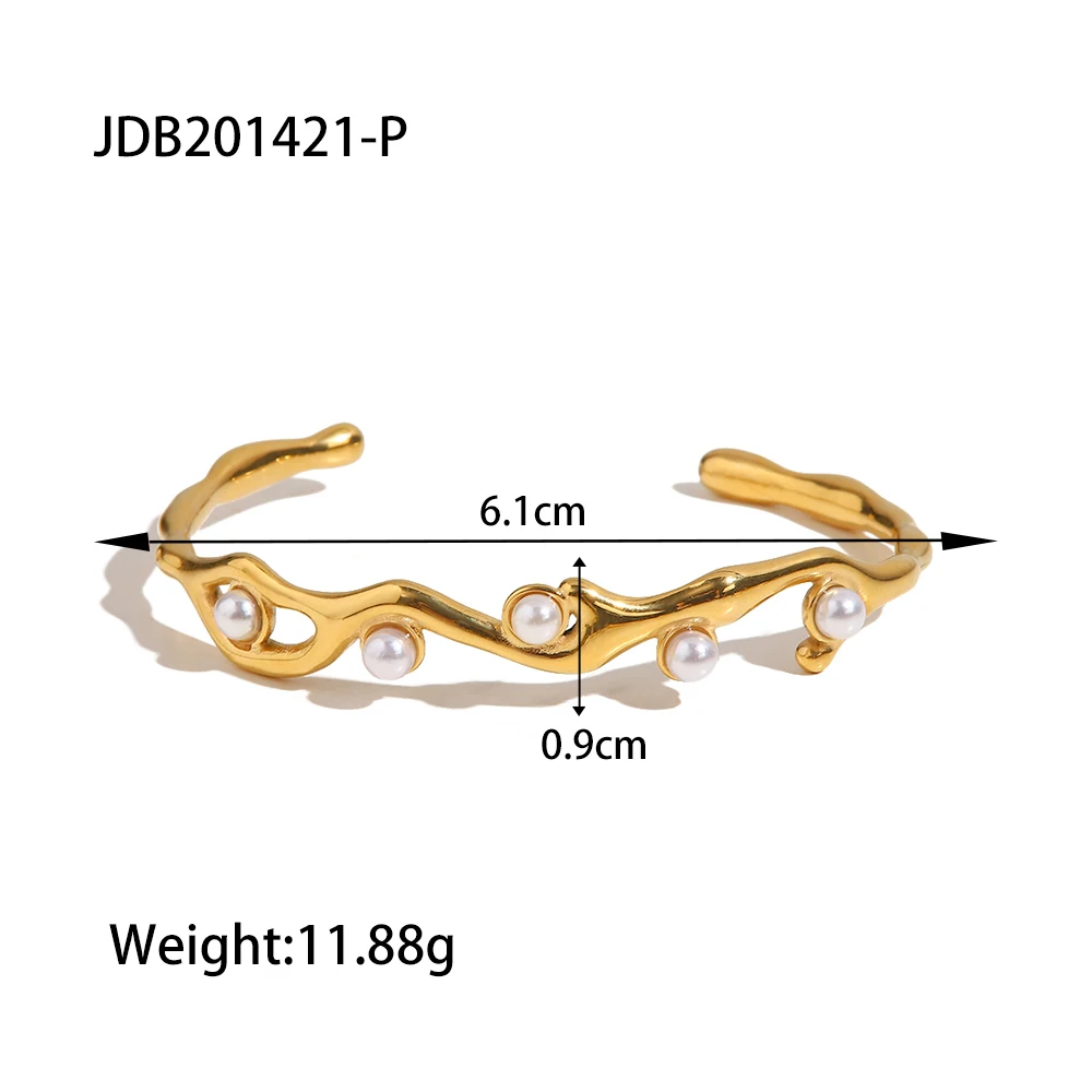 Stainless Steel Gold Double Wrap Bracelet for Women 7 Stainless Steel Gold Double Wrap Bracelet for Women - Image 7