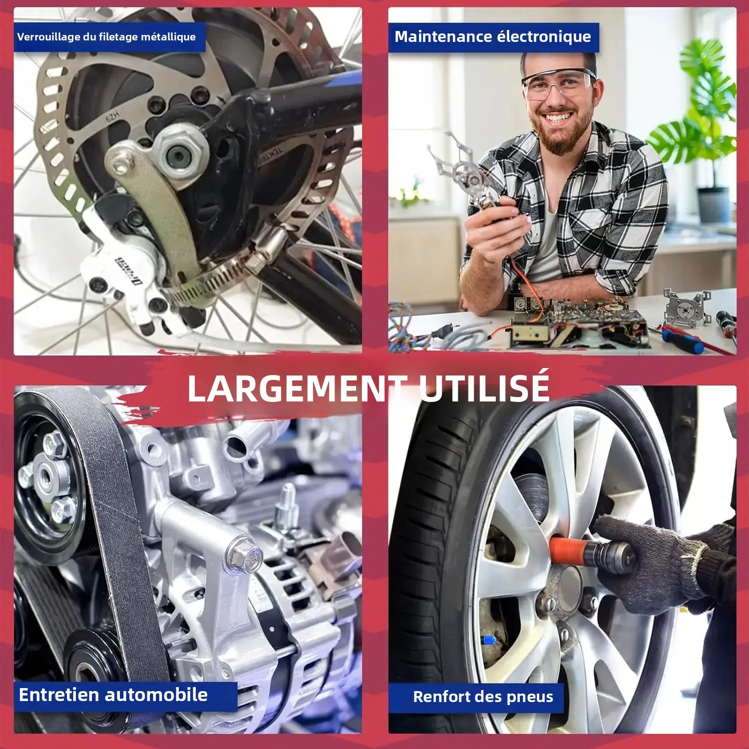 High-Strength Red Threadlocker Adhesive 10ml 5 High-Strength Red Threadlocker Adhesive 10ml - Image 5