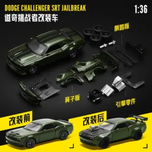 1:36 Dodge Challenger Diecast Model 13 S2cda5b15515b4f54a2076f62ae332a14h
