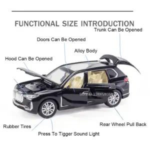 Black BMW X7 Diecast Model - 1:32 Scale 11 S2cee0c3d81714af5a2e8efb0d0e402d48