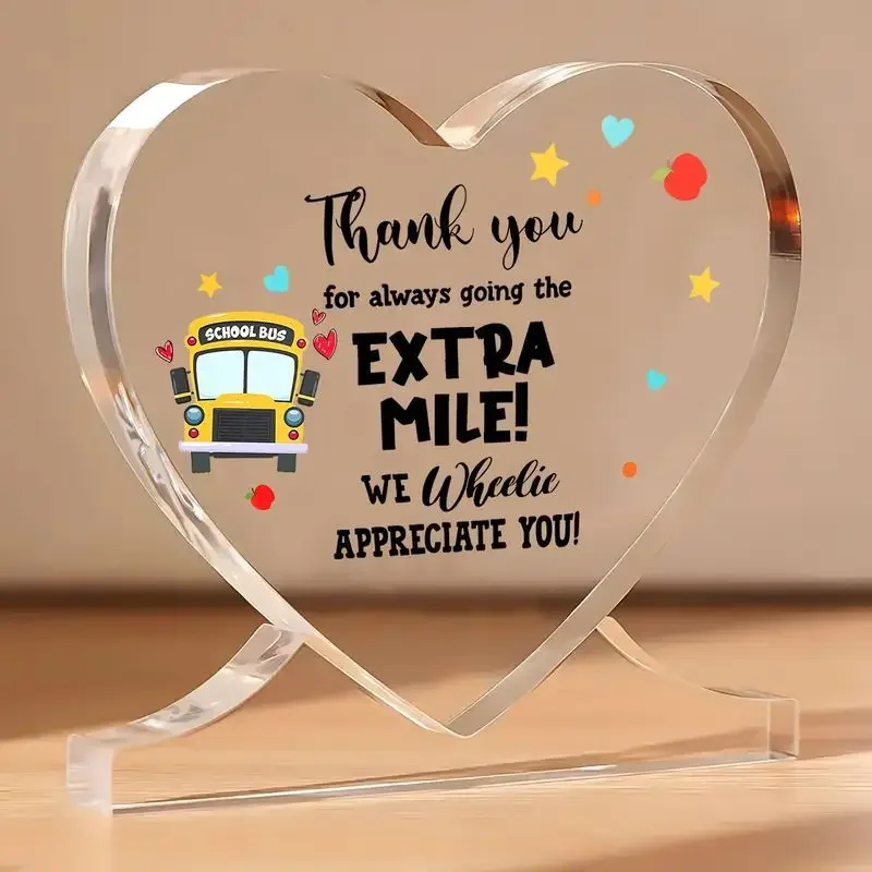 Heart-Shaped Acrylic Thank You Gift for Drivers 3 Heart-Shaped Acrylic Thank You Gift for Drivers - Image 3