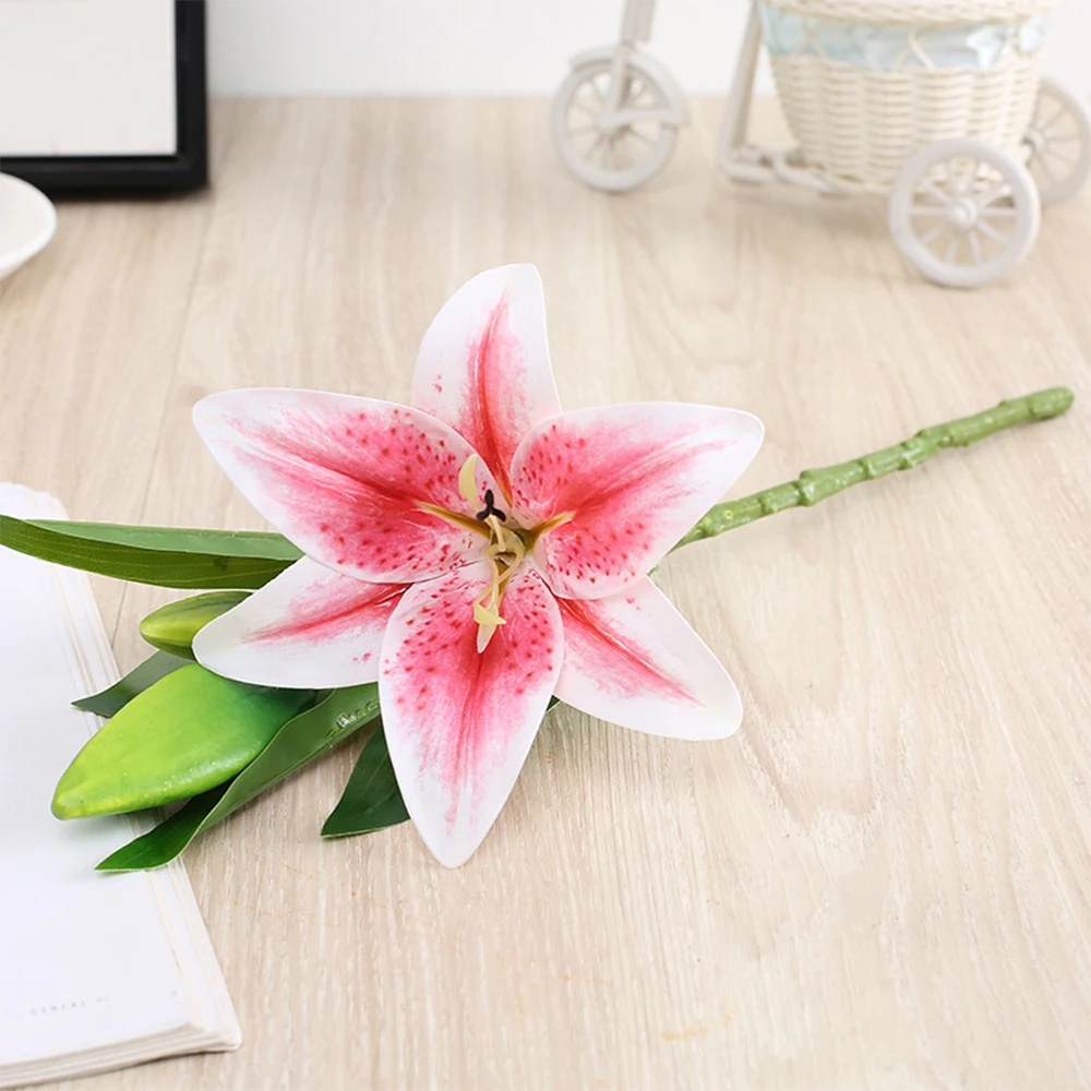Artificial Lily Branch Decor with 15cm Open Flower 7 Artificial Lily Branch Decor with 15cm Open Flower - Image 7