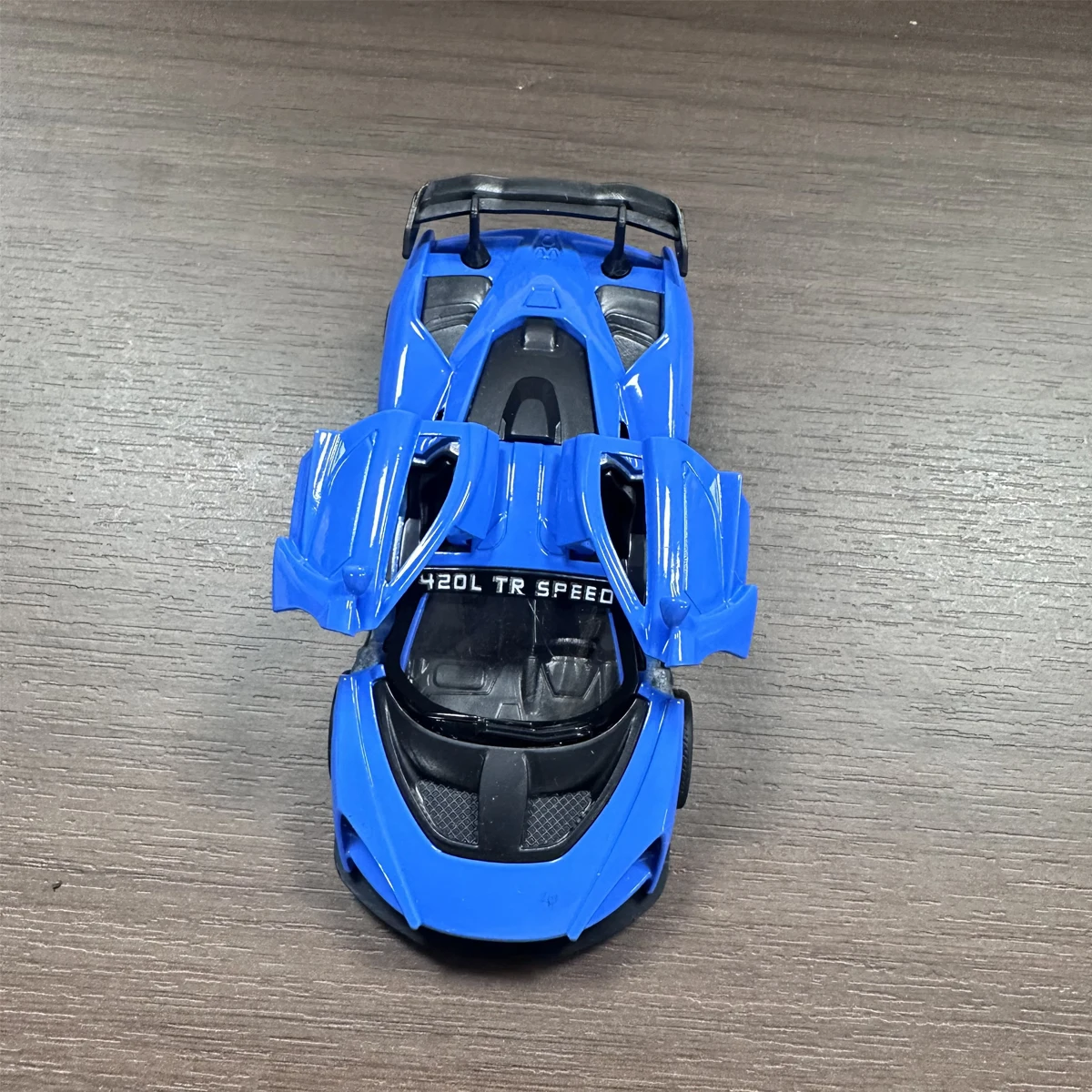 Miniature Blue Alloy Racing Car Model for Collectors 3 Miniature Blue Alloy Racing Car Model for Collectors - Image 3