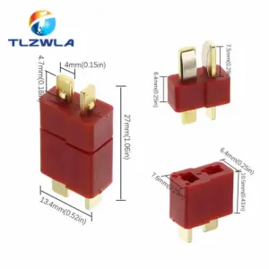 Red T-Style Connectors Set for RC Electronics 14 S2d6d7045fa374c7eaea70ebb4b5aa692m
