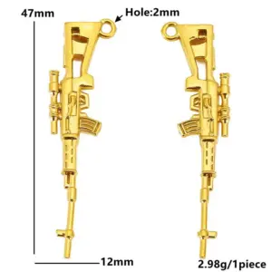 Stainless Steel Gun Charm Set for Jewelry 13 S2d82311e40e84a4ba99df9f2666c1aeaG