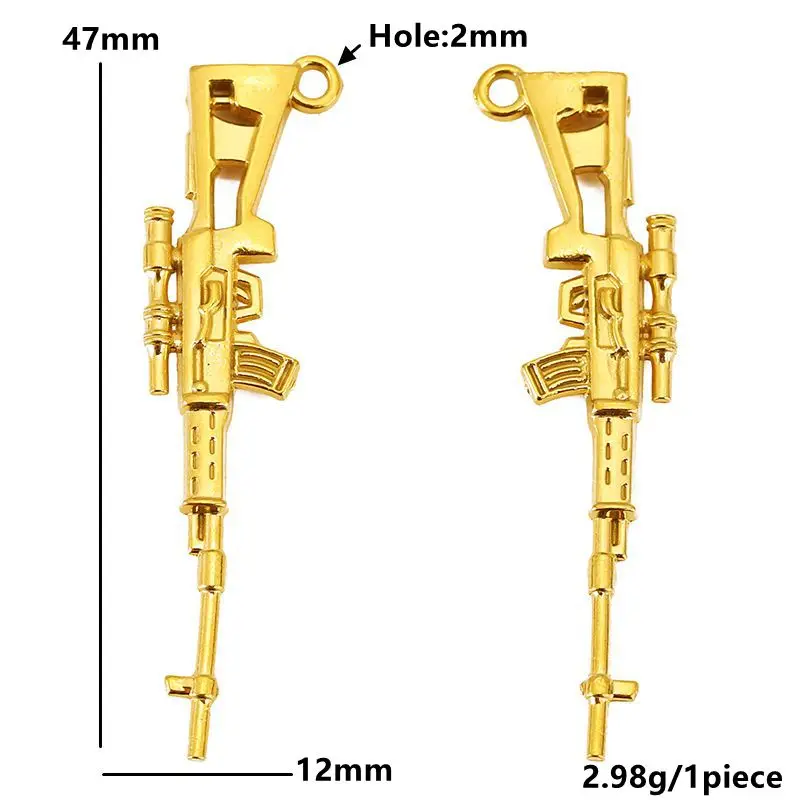 Stainless Steel Gun Charm Set for Jewelry 4 Stainless Steel Gun Charm Set for Jewelry - Image 4