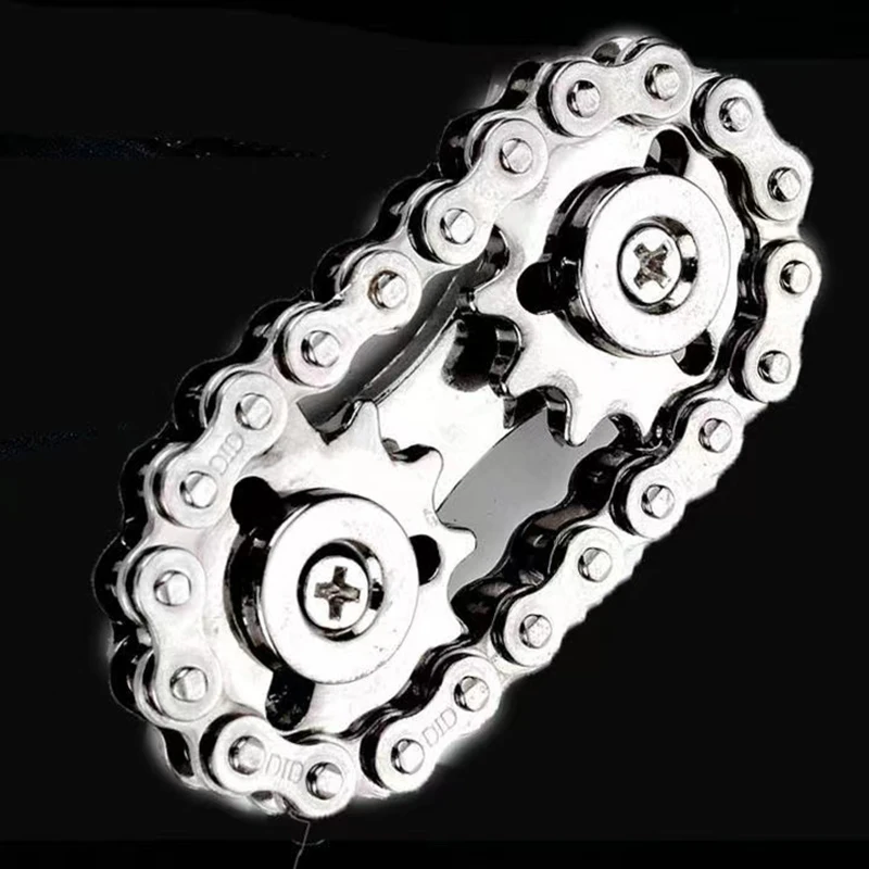 Metal Chain-Inspired Fidget Spinner 60×36mm 2 Metal Chain-Inspired Fidget Spinner 60×36mm - Image 2