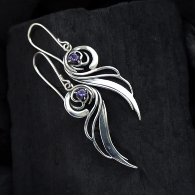 Vintage Silver Moon-Inspired Drop Earrings 3 Vintage Silver Moon-Inspired Drop Earrings - Image 3