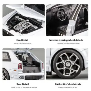 1:32 Scale Black Diecast Rolls Royce Cullinan Model 8 S2da0ce437dd84c129904c91e5922806f0