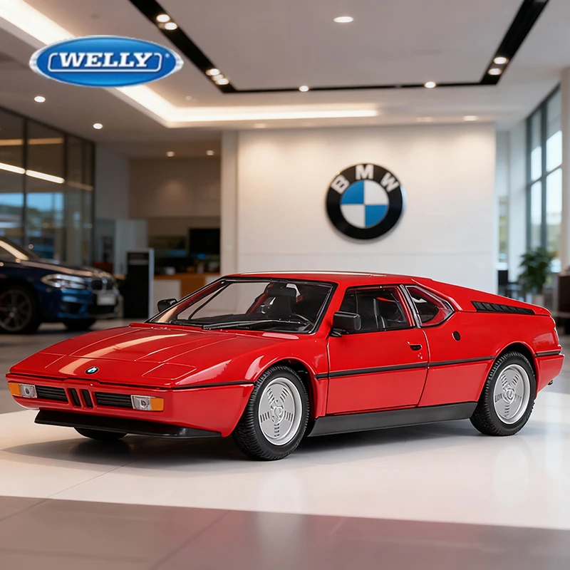 Red BMW M1 1:24 Diecast Model Car 7 Red BMW M1 1:24 Diecast Model Car - Image 7