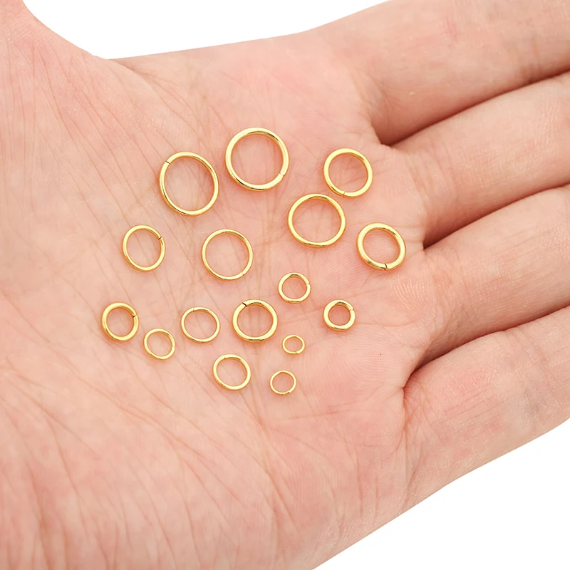 Gold-Plated Stainless Steel Jump Rings Set 6 Gold-Plated Stainless Steel Jump Rings Set - Image 6