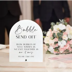 Elegant White Acrylic Wedding Sign 7 S2e61e86a05da40358c0910ed4a1b0d10E