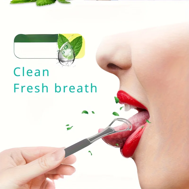 Double-Layer Stainless Steel Tongue Cleaner for Fresh Breath 5 Double-Layer Stainless Steel Tongue Cleaner for Fresh Breath - Image 5