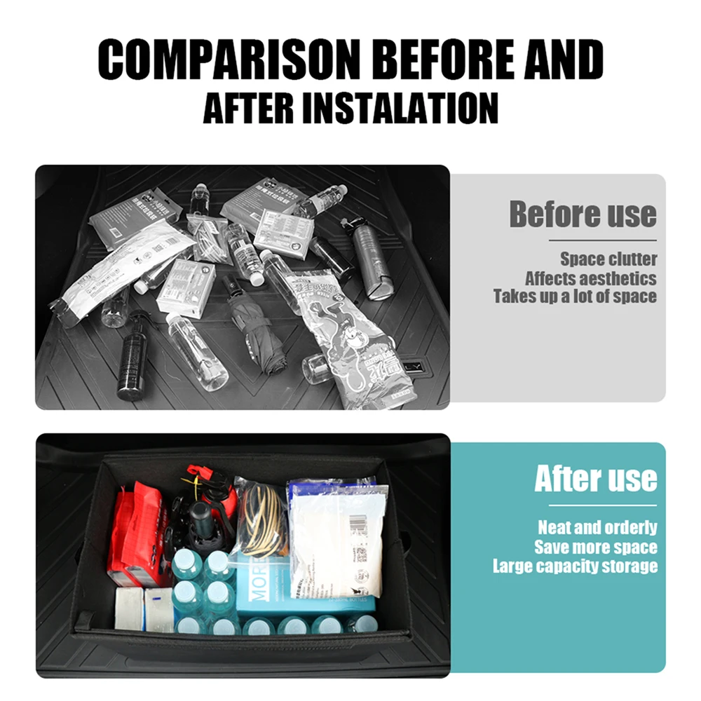 Black Foldable Car Trunk Organizer 4 Black Foldable Car Trunk Organizer - Image 4