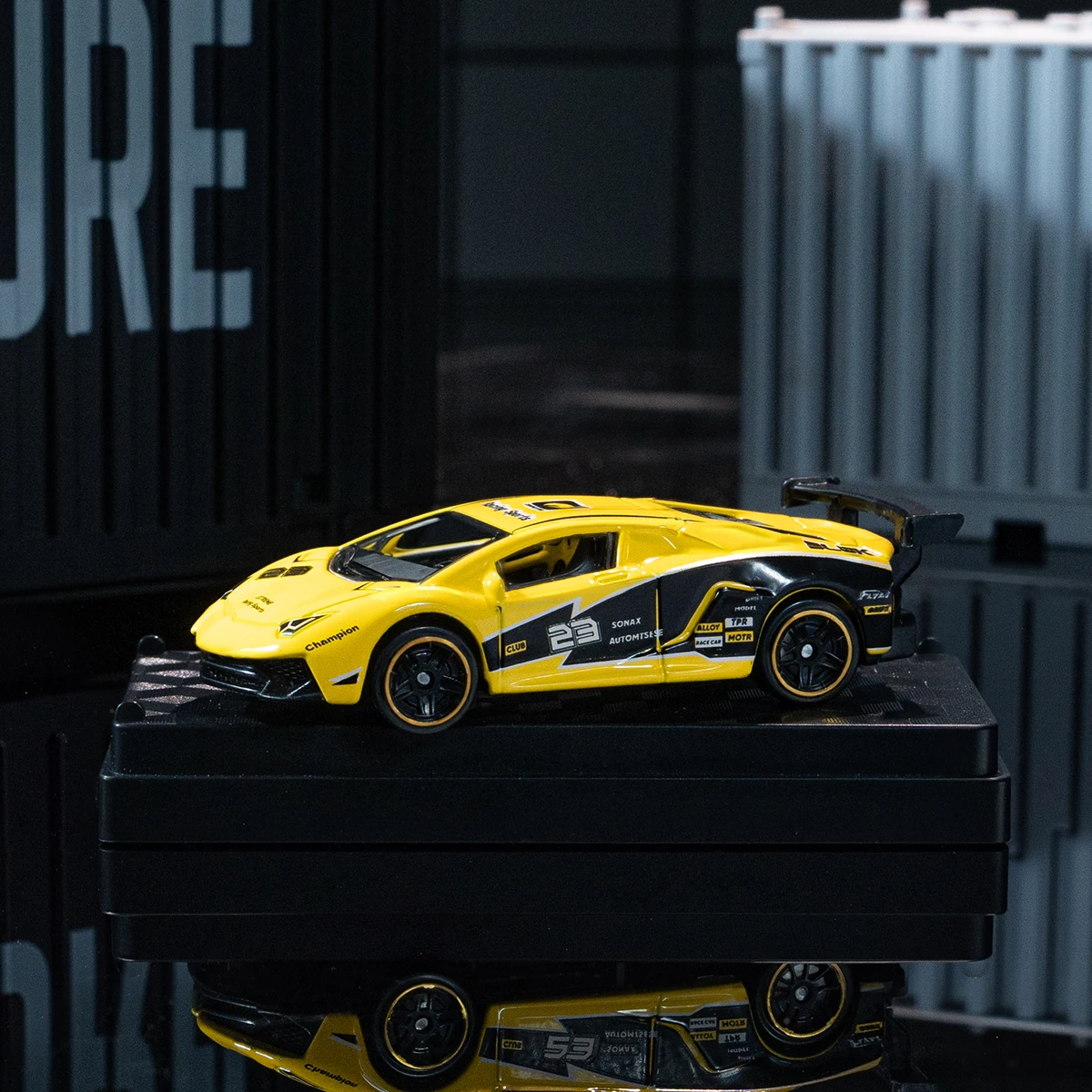 Mini Yellow and Black Die-Cast Race Car Model 1:64 Scale 7 Mini Yellow and Black Die-Cast Race Car Model 1:64 Scale - Image 7