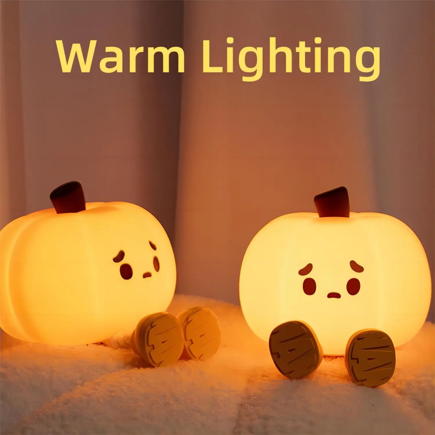 Pumpkin-Shaped LED Night Light with Timer 4 Pumpkin-Shaped LED Night Light with Timer - Image 4