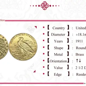 Vintage US Liberty Eagle Coin Set 1908-1929 7 S2ed93b39d2bd428490d9d03f1d79ff33m