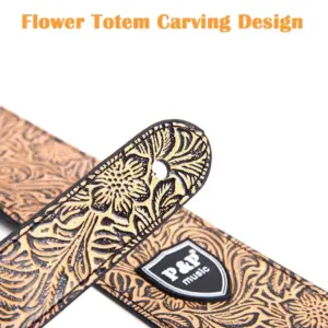 Flower Carving PU Guitar Strap (160cm x 6.6cm) 13 S2edd1fd1f4e446668401226aced9dd60E