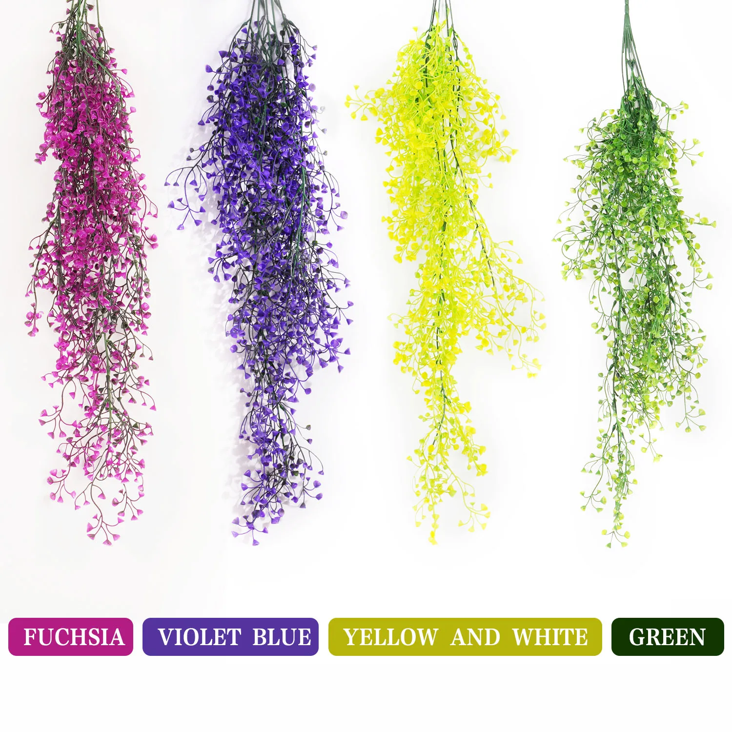 Artificial Green Vine Wall Decor - 80cm, Purple Leaves 5 Artificial Green Vine Wall Decor - 80cm, Purple Leaves - Image 5