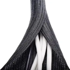 Black PET Nylon Braided Cable Sleeve 2m 13 S2f4e35540df24e21904654e42d933e1cR