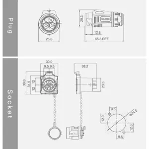 IP68 Waterproof BD24 Circular Connector 15 S2f4fe31165714fa698c870fc34a99ac56