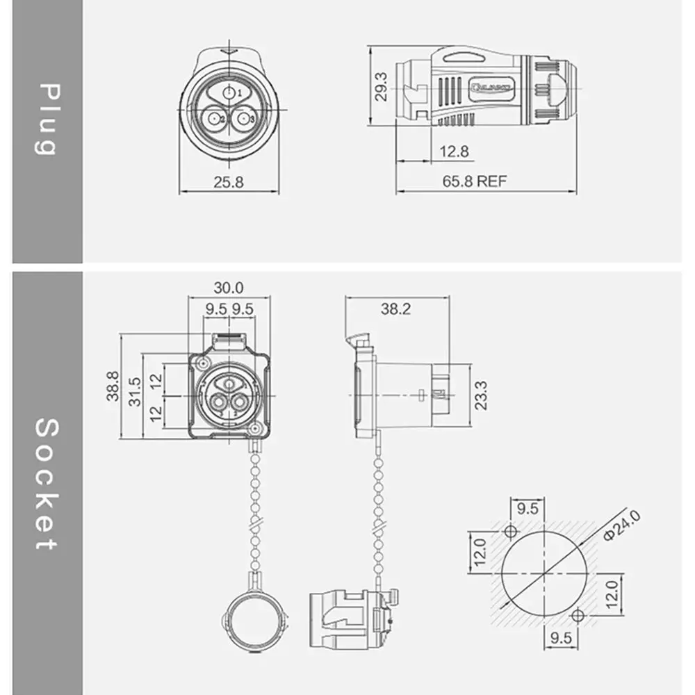 IP68 Waterproof BD24 Circular Connector 6 IP68 Waterproof BD24 Circular Connector - Image 6