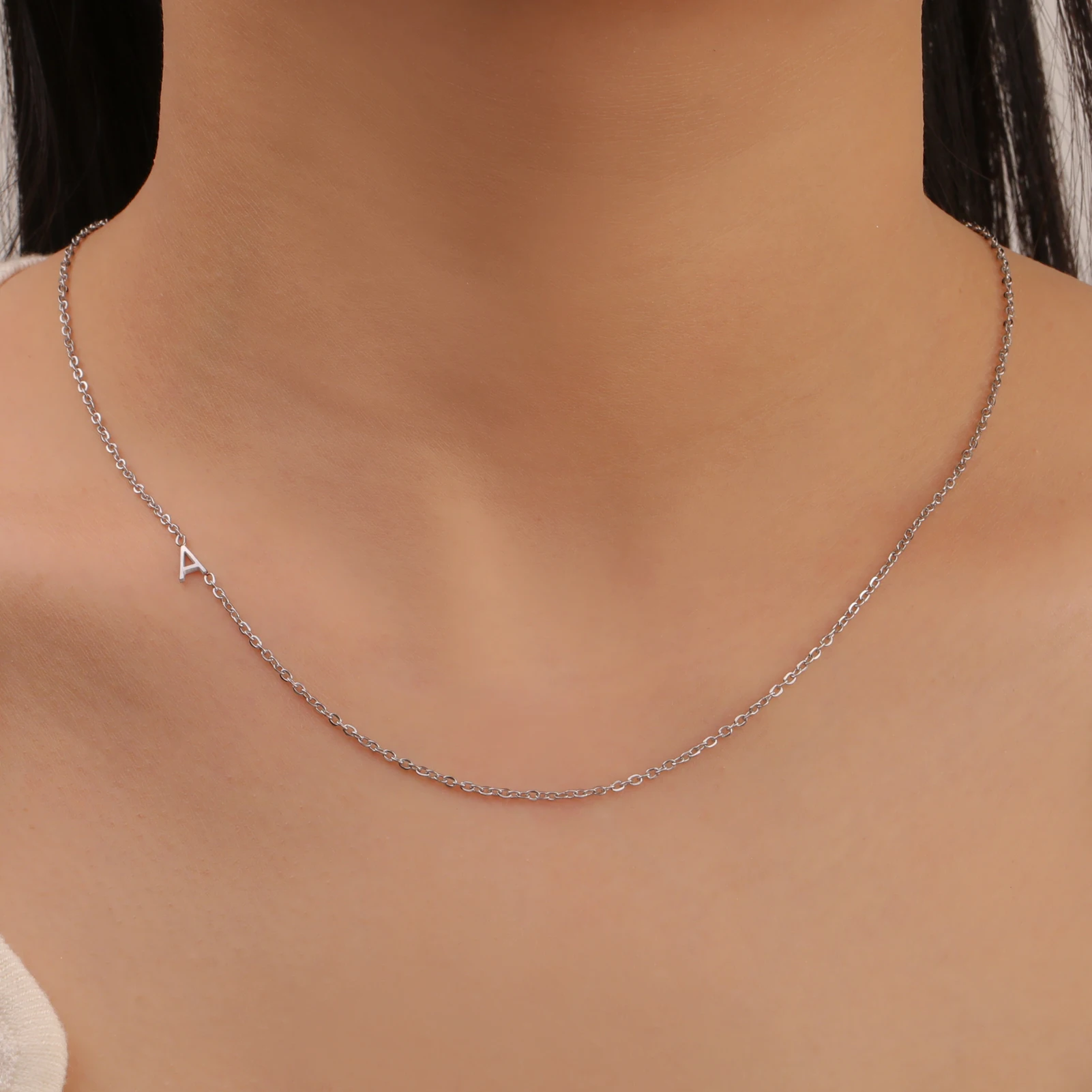 Personalized Stainless Steel Initial Necklace for Women 3 Personalized Stainless Steel Initial Necklace for Women - Image 3