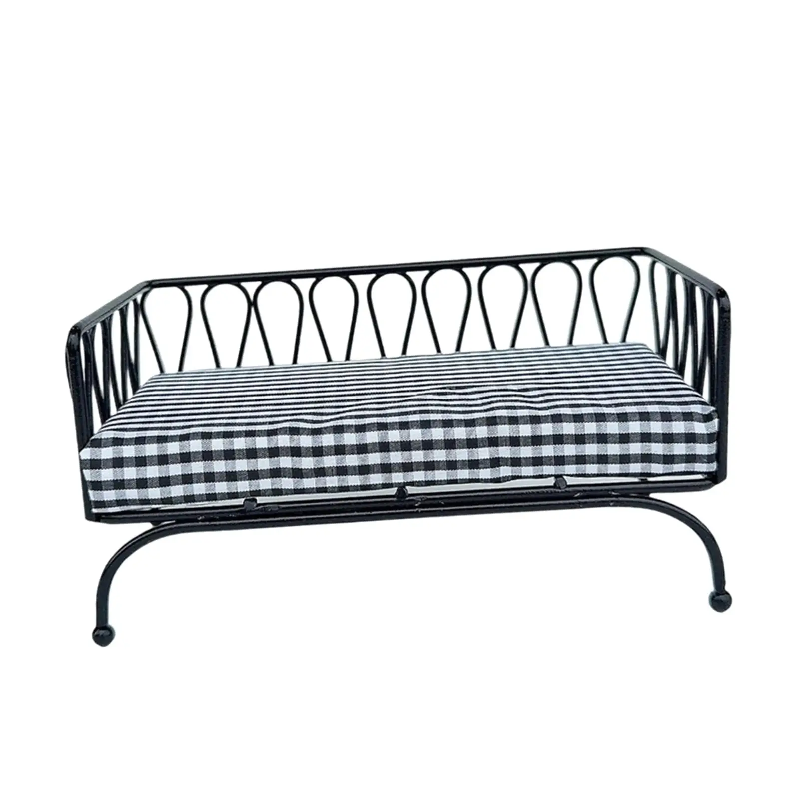 Miniature Metal Dollhouse Sofa for Collectors 7 Miniature Metal Dollhouse Sofa for Collectors - Image 7