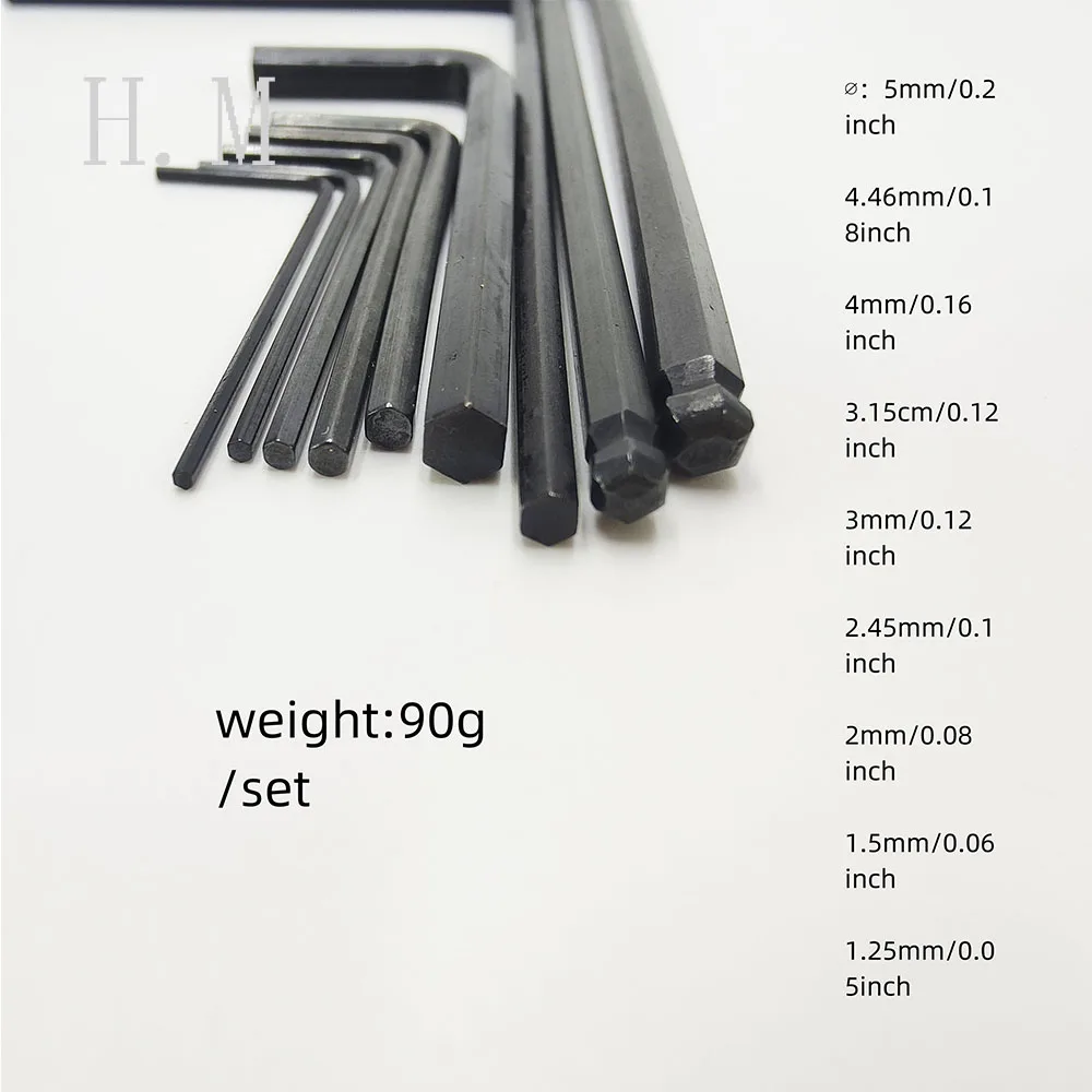 9-Piece High-Carbon Steel Guitar Allen Wrench Set 3 9-Piece High-Carbon Steel Guitar Allen Wrench Set - Image 3