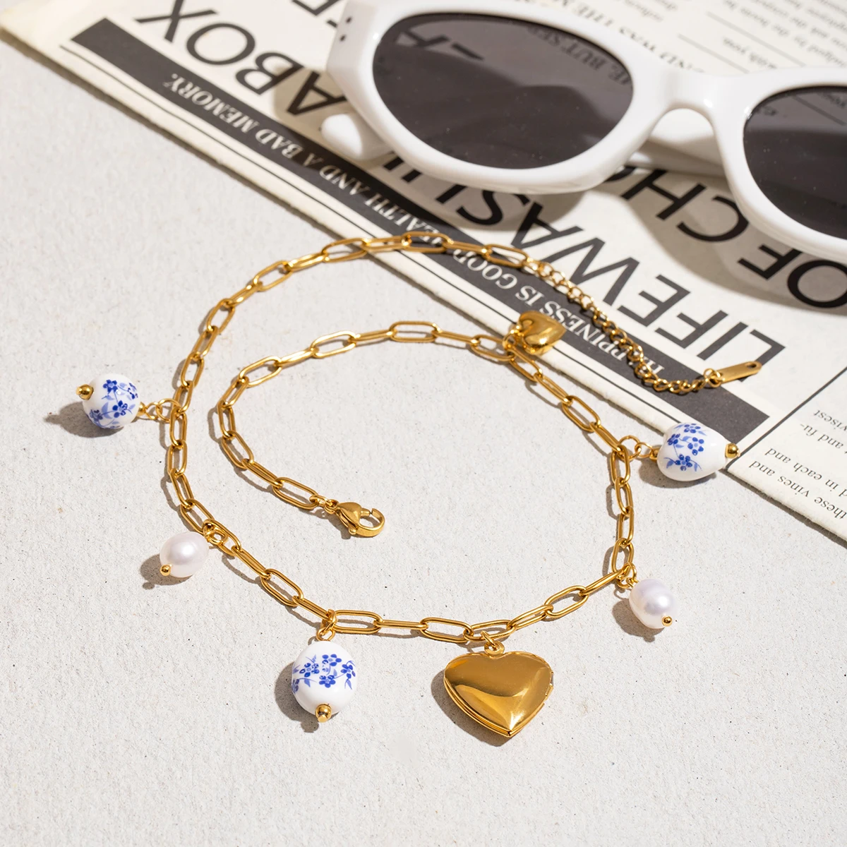 Elegant Stainless Steel Heart Necklace Set 5 Elegant Stainless Steel Heart Necklace Set - Image 5