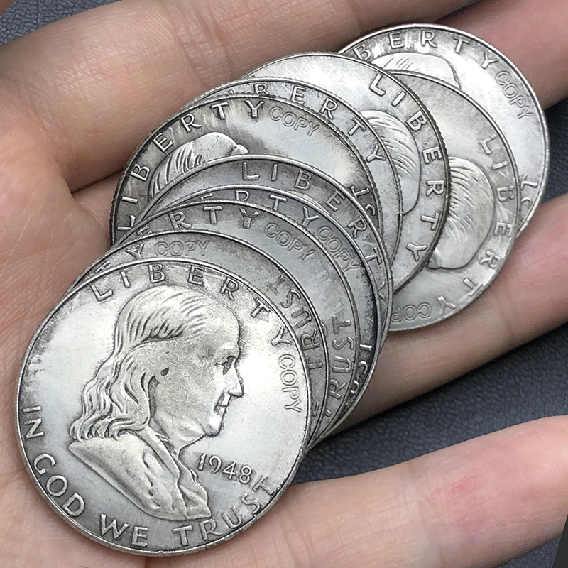 Vintage Copper Franklin Liberty Bell Half Dollar Replica 2 Vintage Copper Franklin Liberty Bell Half Dollar Replica - Image 2