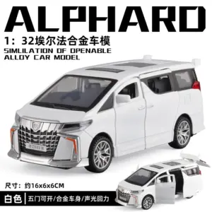 White Toyota Alphard 1:32 Diecast Model with Light & Sound 13 S2fea9c7f28434af28c23f325de40645du