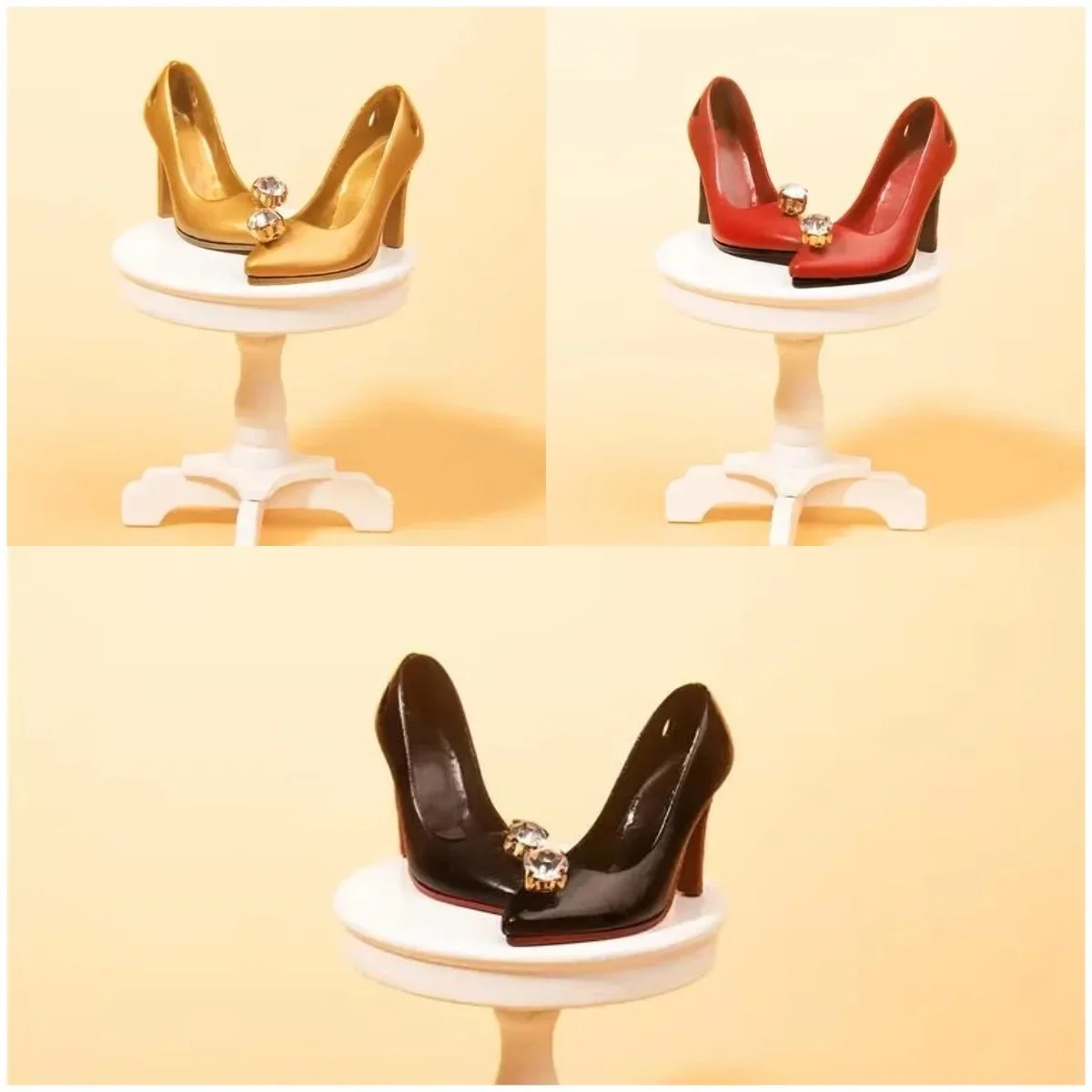 Elegant 1/6 Scale High Heel Doll Shoes 2 Elegant 1/6 Scale High Heel Doll Shoes - Image 2