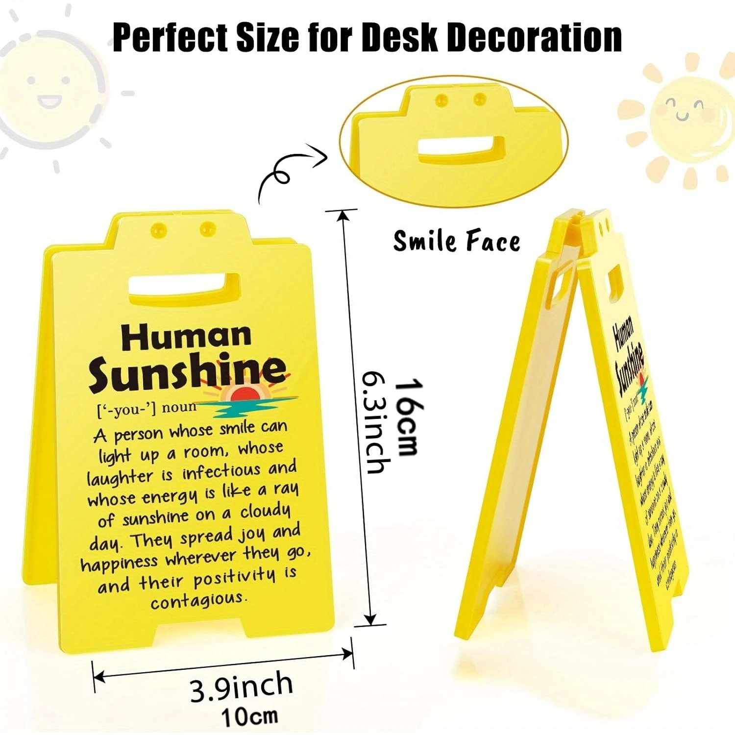 Bright Yellow Appreciation Sign for Desk 2 Bright Yellow Appreciation Sign for Desk - Image 2