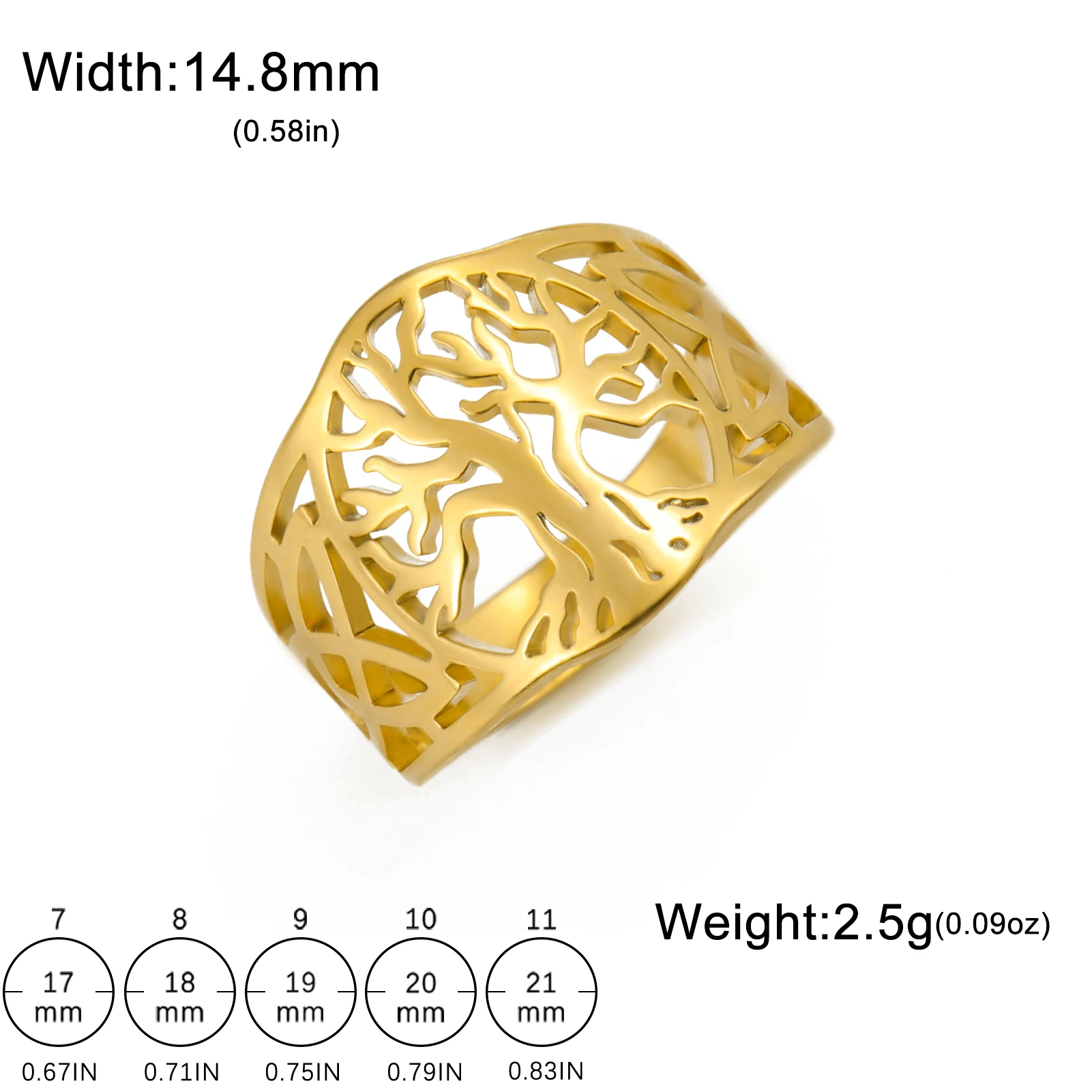 Vintage Tree of Life Silver and Gold Ring 7 Vintage Tree of Life Silver and Gold Ring - Image 7