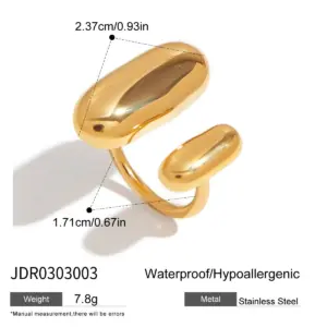 Unisex Stainless Steel Gold Ring 15 S30891a8dec564b8baf45dcb9d2bc94f6Y
