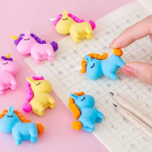 Set of 3 Colorful Unicorn Erasers 8 S308e95d8bbf948a1b4201a1c2ce2f5f3T