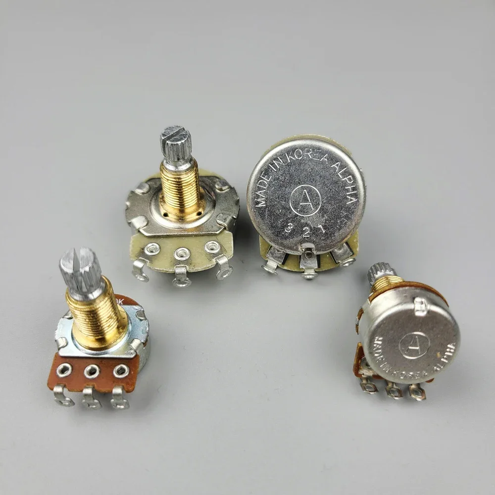 Korean Brass Shaft Guitar Potentiometer A500K 2 Korean Brass Shaft Guitar Potentiometer A500K - Image 2