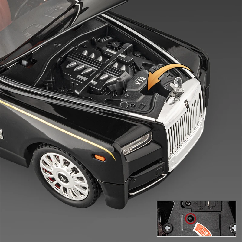 Elegant 1:18 White Rolls-Royce Phantom Model 6 Elegant 1:18 White Rolls-Royce Phantom Model - Image 6
