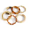 Vintage Stainless Steel Resin & Gold Bangles Set