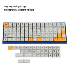 YMDK DSA Gray Orange Keycap Set for Mechanical Keyboard
