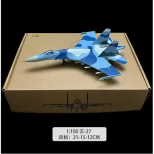 Soviet Su-27 Fighter Model 1:100 Scale 17 S30aa403b9d6246ed8bc29f7c44f64608r
