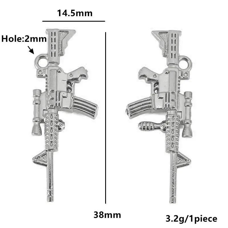 Stainless Steel Gun Charm Set for Jewelry 7 Stainless Steel Gun Charm Set for Jewelry - Image 7