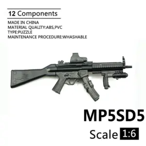 1:6 Scale MP5SD5 Replica Gun for Action Figures