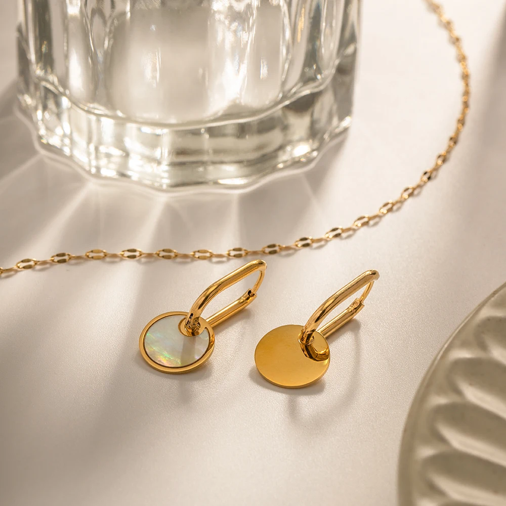 Stainless Steel Oval Hoop Earrings 2 Stainless Steel Oval Hoop Earrings - Image 2