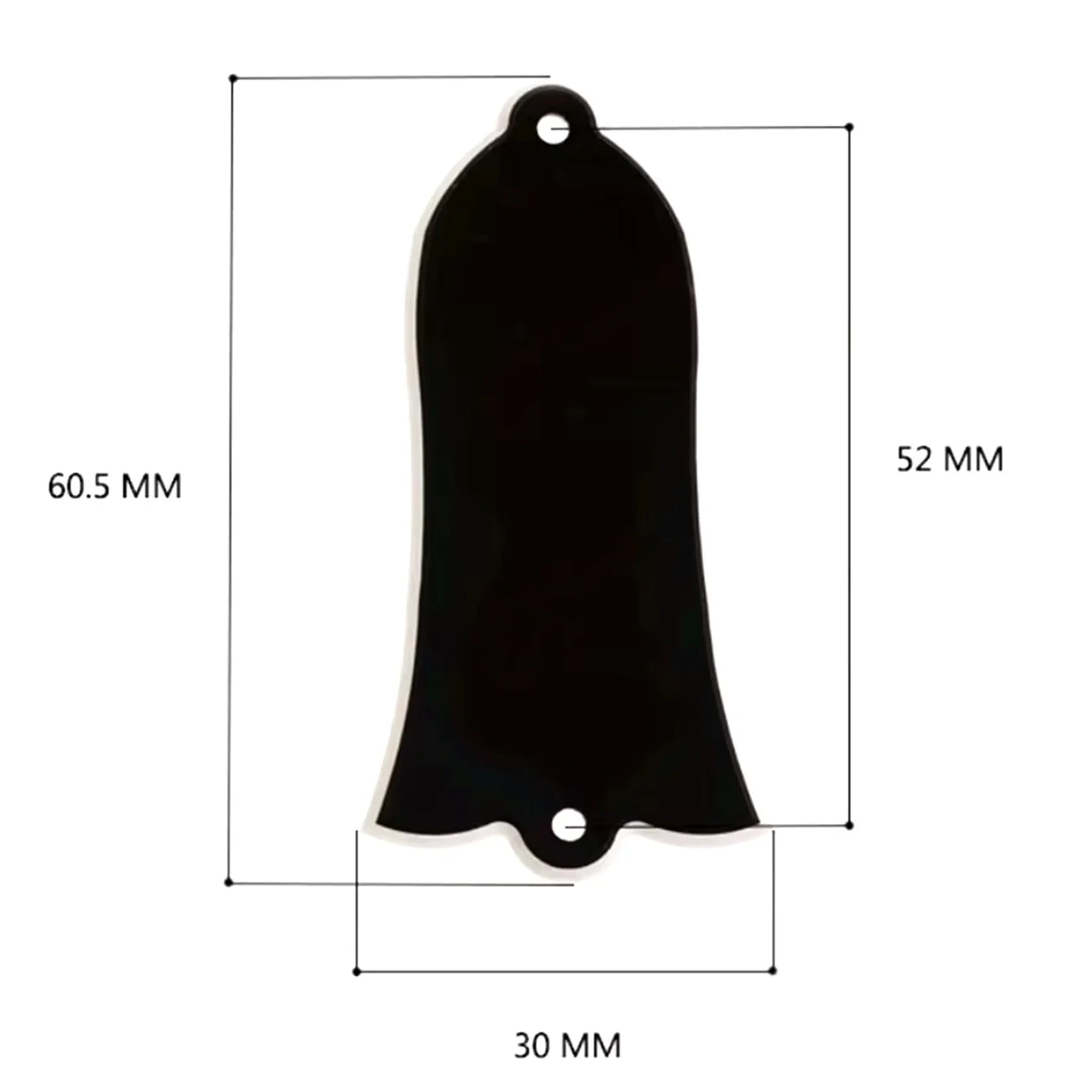 Black Bell-Shaped Guitar Cover Plates for Gibson Models 2 Black Bell-Shaped Guitar Cover Plates for Gibson Models - Image 2
