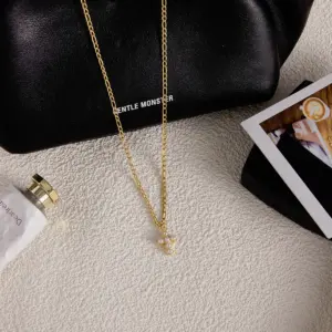 Stainless Steel Gold-Tone Cross Necklace for Women 11 S30ca07c14d25449eaffda909b677974fA