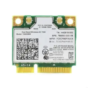 Mini PCI-E Dual-Band WiFi Card with Bluetooth 4.2