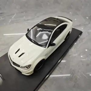 White 1/18 Scale Mercedes-Benz C63 AMG Resin Model